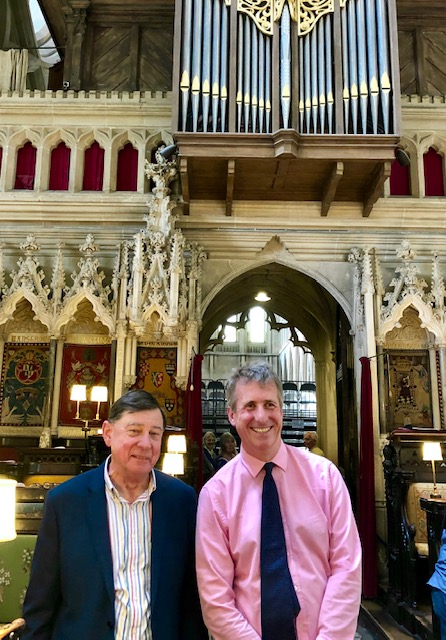 Matthew Redman and Robin Walker after Wells Cathedral Reciral Thur11July19 192v